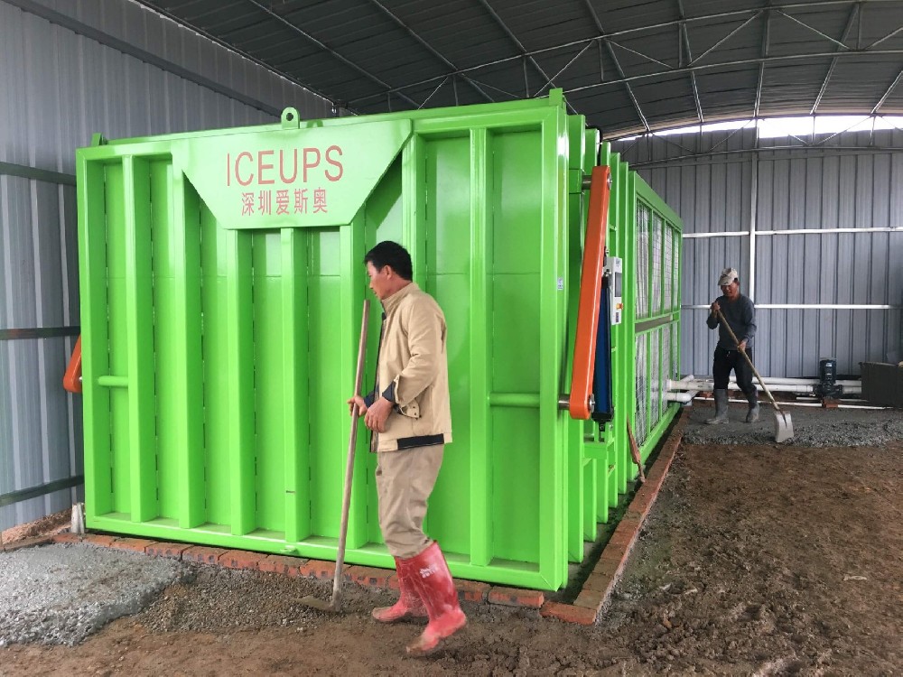 西寧茼蒿客戶現(xiàn)場(chǎng)，處理量4卡板果蔬真空預(yù)冷機(jī)